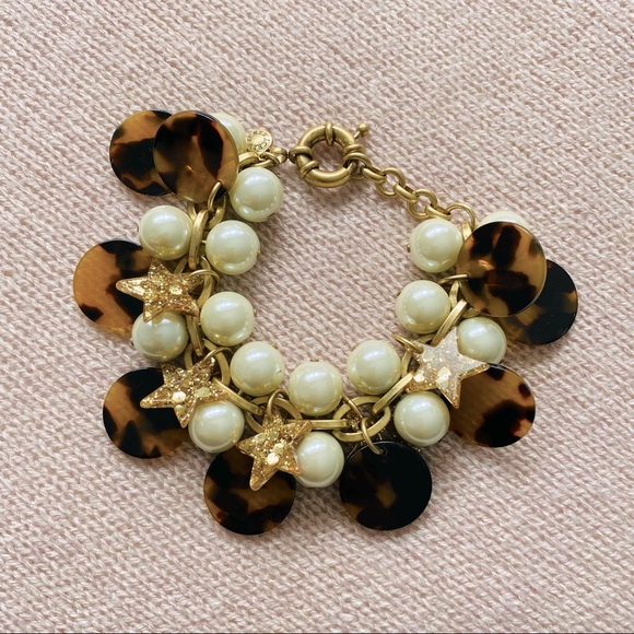 J. Crew Tortoise Pearl Bracelet - Picture 1 of 3